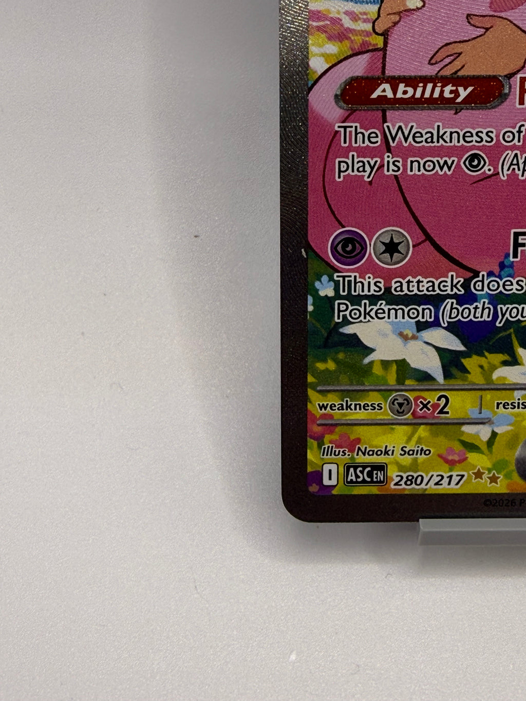 Pokemon Ascended Heroes Lillie’s Clefairy ex 280/217 SIR Full Art Near Mint