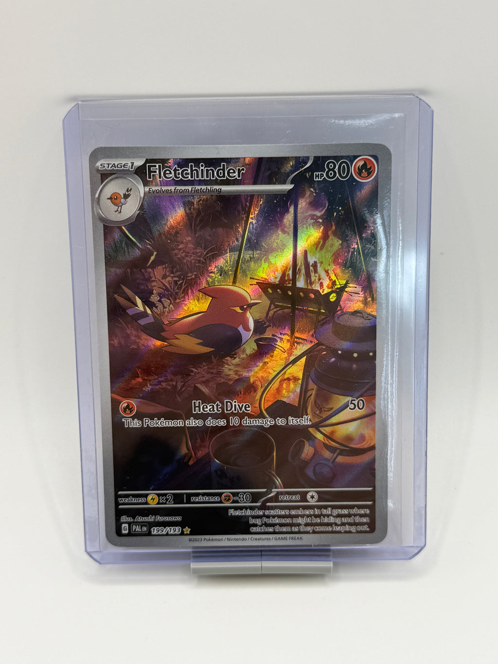 Pokémon TCG Fletchinder 199/193 Illustration Rare Paldea Evolved